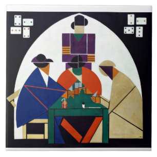 Theo van Doesburg - Card Players Ceramic Tile