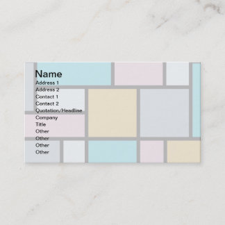 Theo Van Doesburg - Composition 17 - Mondrian Art Business Card