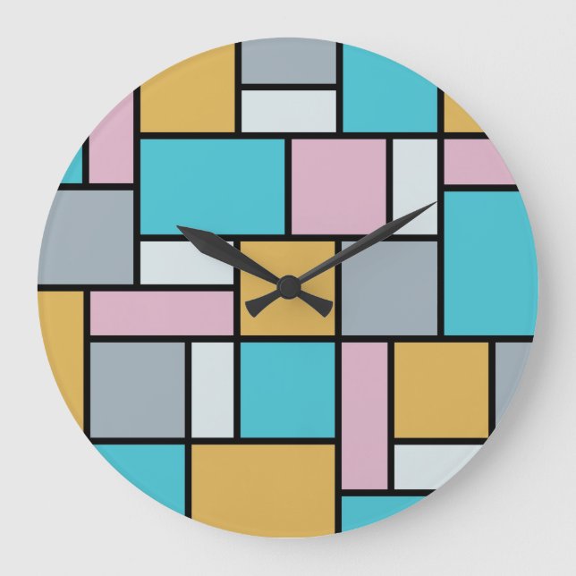 Theo Van Doesburg - Composition 17 - Mondrian Art Large Clock (Front)