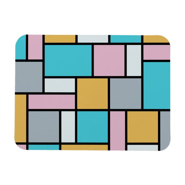 Theo Van Doesburg - Composition 17 - Mondrian Art Magnet (Horizontal)