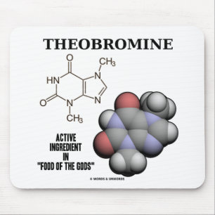 Theobromine (Chemical Molcule) Active Ingredient Mouse Pad