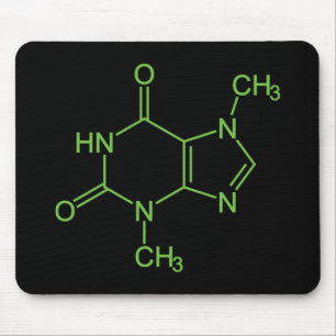 Theobromine Chocolate Molecule Chemical Diagram Mouse Pad