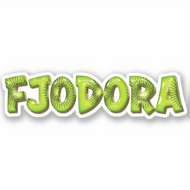 Theodora Name Kiwi Design Decal Sticker (Front)