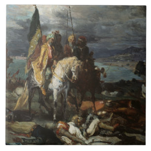 Theodore Chasseriau - Saracens and Crusaders Ceramic Tile