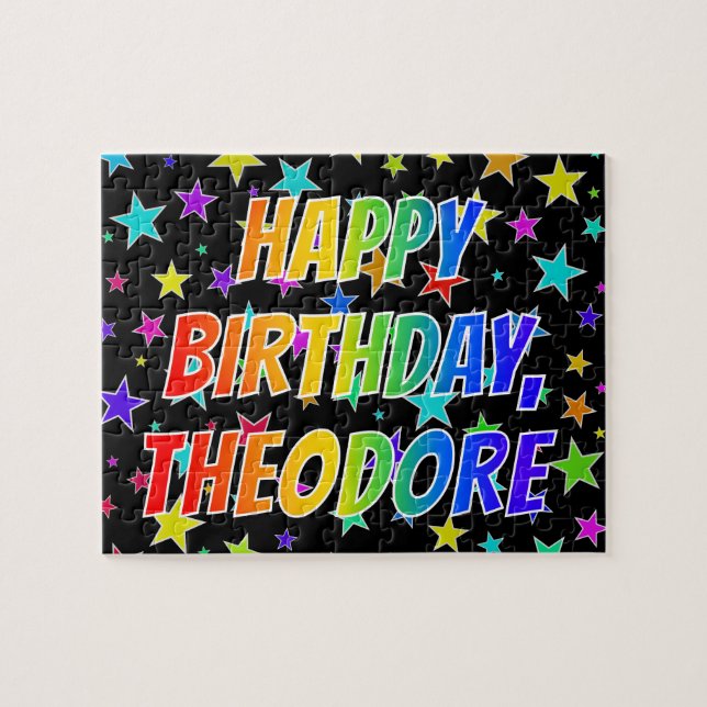 "THEODORE" First Name, Fun "HAPPY BIRTHDAY" Jigsaw Puzzle (Horizontal)