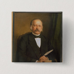 Theodore Fontane, 1883 15 Cm Square Badge