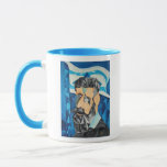 Theodore Herzl mug<br><div class="desc">40% of profit donated to Magen David Adom for all products using the Theodore Herzl cubist style painting by artist Gloria Gottesman</div>