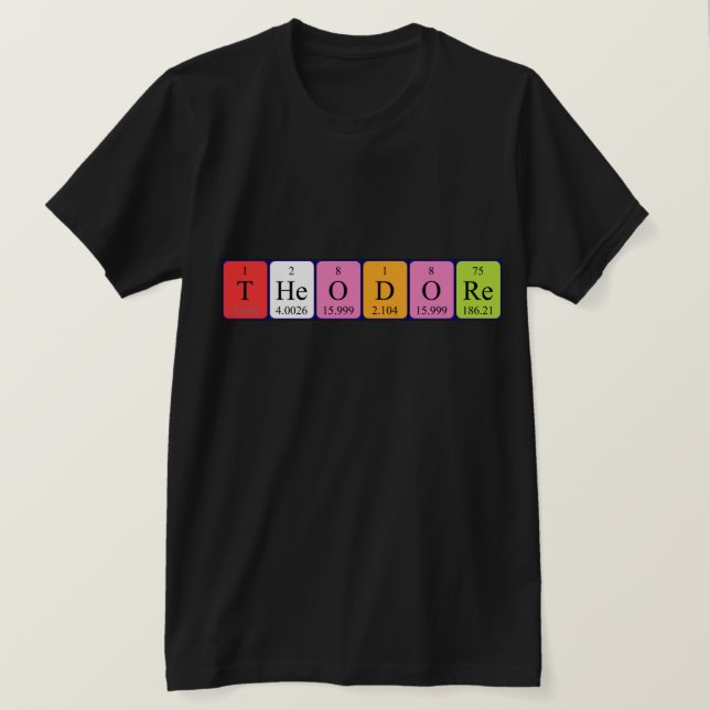 Theodore periodic table name shirt (Design Front)