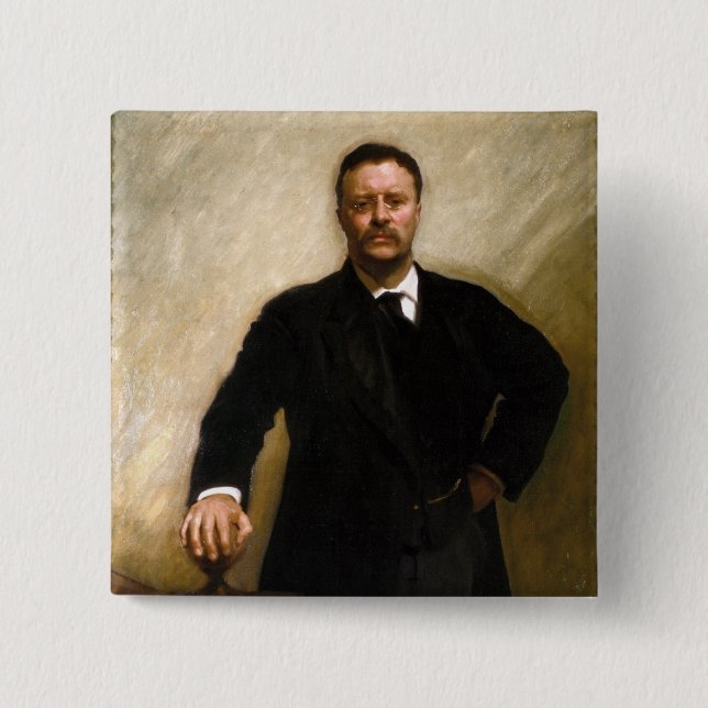 Theodore Roosevelt 15 Cm Square Badge (Front)