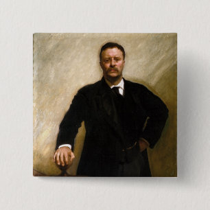 Theodore Roosevelt 15 Cm Square Badge