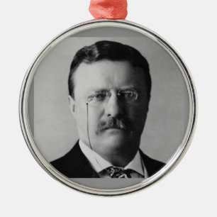 Theodore Roosevelt 26th President Metal Tree Decoration