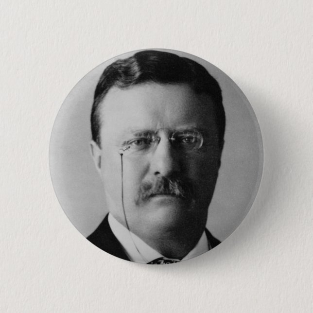 Theodore Roosevelt 6 Cm Round Badge (Front)