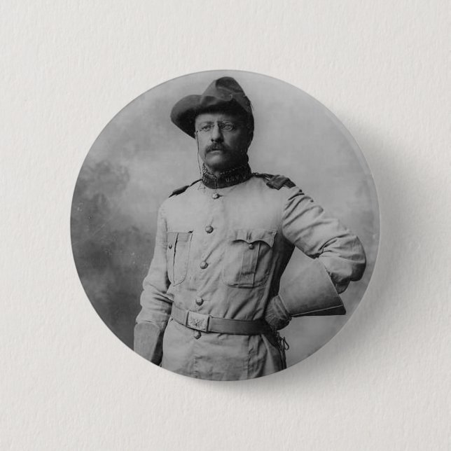 Theodore Roosevelt 6 Cm Round Badge (Front)