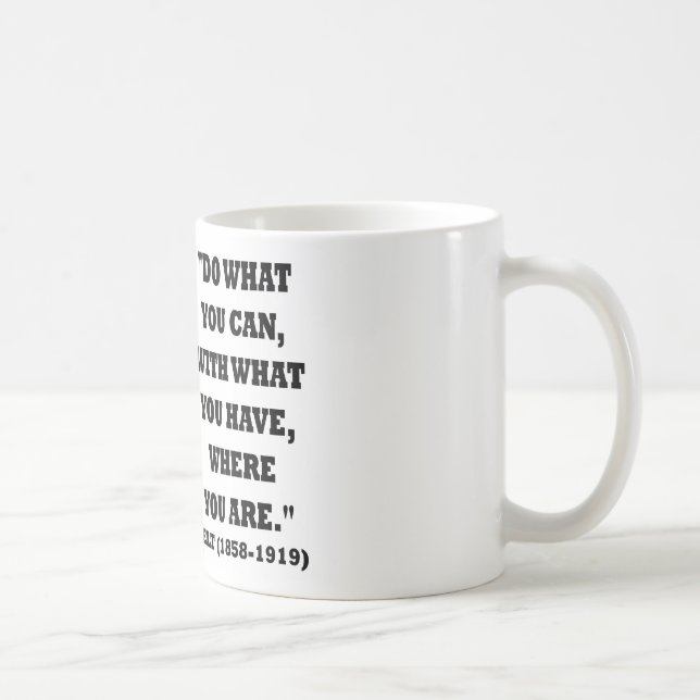 Theodore Roosevelt Do What You Can Quote Coffee Mug (Right)