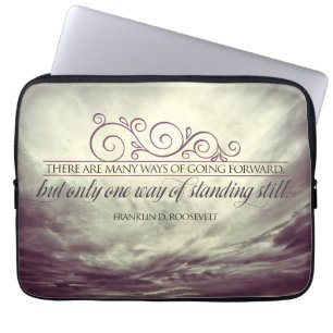 Theodore Roosevelt Inspirational Quote "Standing" Laptop Sleeve