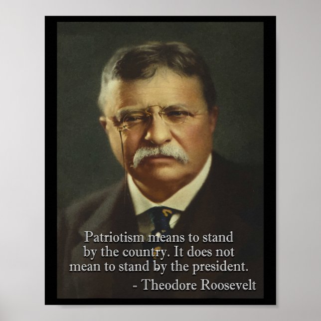 Theodore  Roosevelt Meme Anti Trump Tee  Poster (Front)