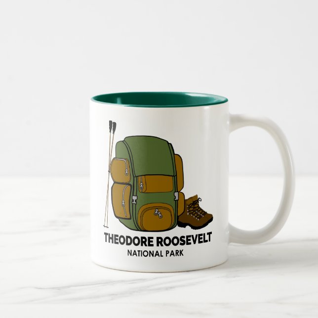 Theodore Roosevelt National Park Backpack Two-Tone Coffee Mug (Right)