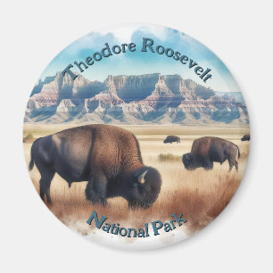 Theodore Roosevelt National Park Bison Souvenir Magnet