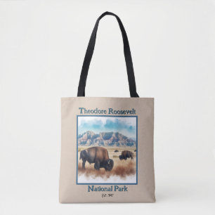 Theodore Roosevelt National Park Bison Souvenir Tote Bag