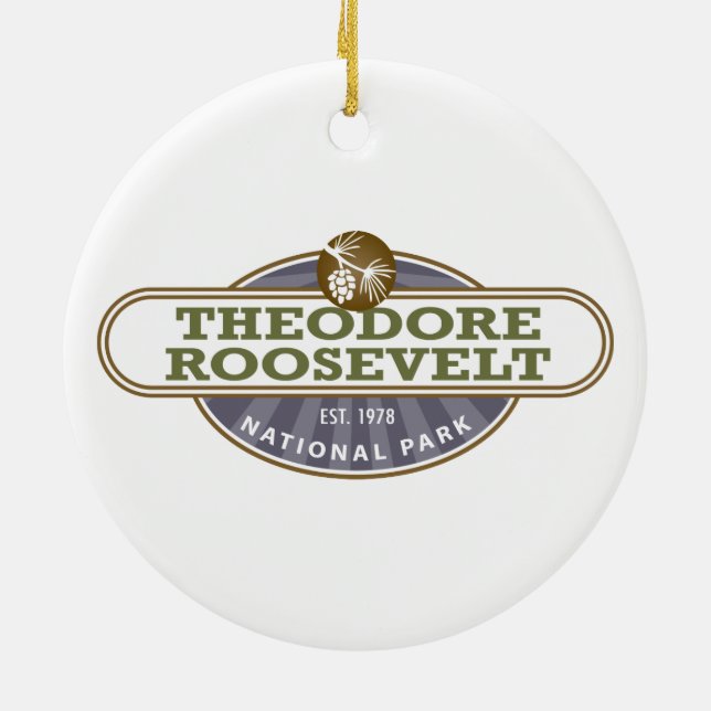 Theodore Roosevelt National Park Ceramic Ornament (Back)