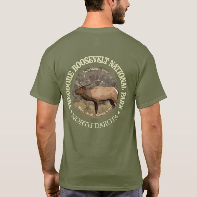 Theodore Roosevelt National Park (elk) T-Shirt (Back)