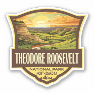 Theodore Roosevelt National Park Illustration Art