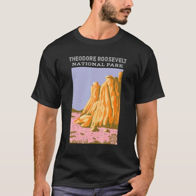 Theodore Roosevelt National Park North Dakota Camp T-Shirt (Front)
