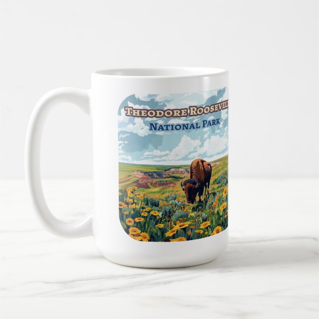 Theodore Roosevelt National Park North Dakota Coffee Mug (Left)