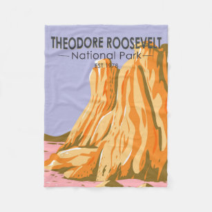 Theodore Roosevelt National Park North Dakota  Fleece Blanket