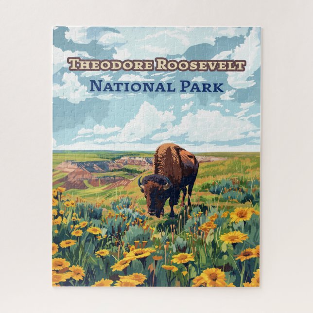 Theodore Roosevelt National Park North Dakota Jigsaw Puzzle (Vertical)