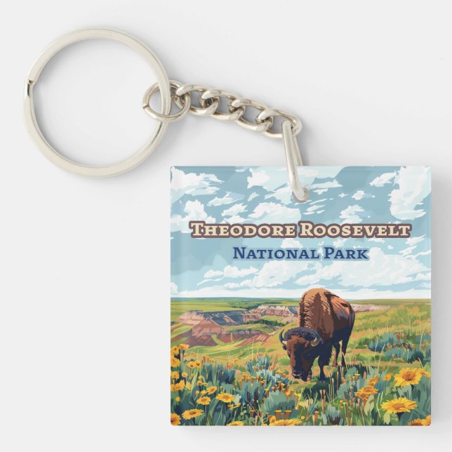 Theodore Roosevelt National Park North Dakota Key Ring (Front)