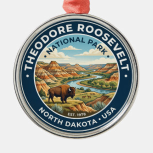 Theodore Roosevelt National Park North Dakota Metal Ornament