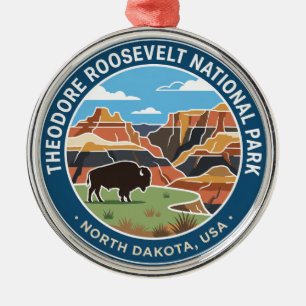 Theodore Roosevelt National Park North Dakota Metal Ornament