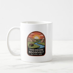 Theodore Roosevelt National Park Retro Badge Coffee Mug