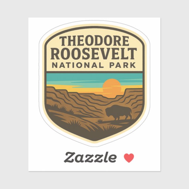 Theodore Roosevelt National Park Souvenir Sticker (Sheet)