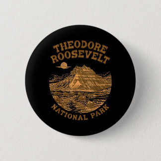 Theodore Roosevelt National Park Travelling Nature 6 Cm Round Badge
