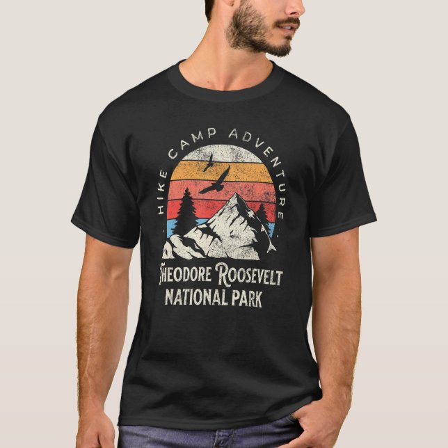 Theodore Roosevelt North Dakota Nature Hike Outdoo T-Shirt (Front)