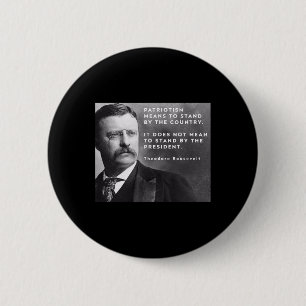 Theodore Roosevelt Pro-democracy Anti-trump Patrio 6 Cm Round Badge