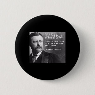 Theodore Roosevelt Pro-democracy Anti-trump Patrio 6 Cm Round Badge
