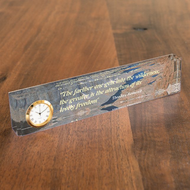 Theodore Roosevelt Quotation Nameplate (Side)