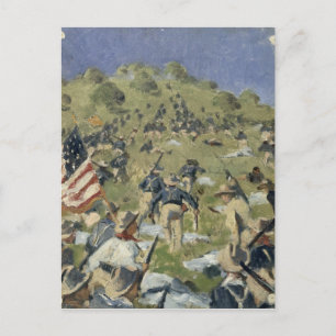 Theodore Roosevelt taking the Saint Juan Postcard