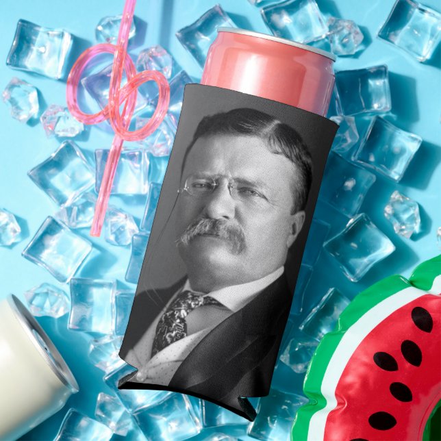 Theodore Roosevelt Teddy President Republican Seltzer Can Cooler (In Situ Summer)