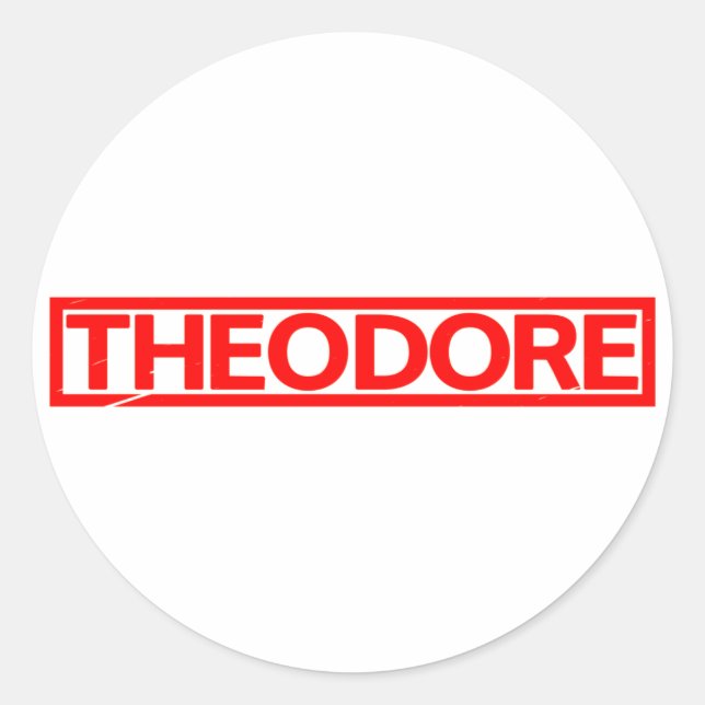 Theodore Stamp Classic Round Sticker (Front)
