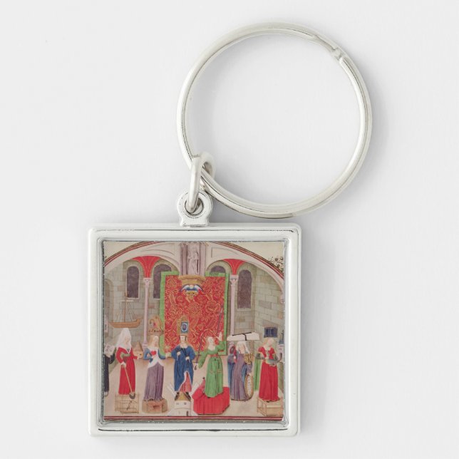 Theological and Cardinal Virtues Key Ring (Front)