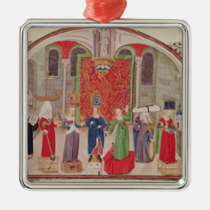 Theological and Cardinal Virtues Metal Ornament