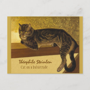 Théophile Steinlen Cat on a balustrade 1909 Postcard