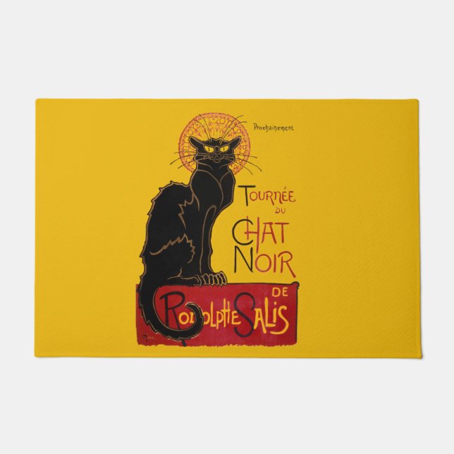 Theophile Steinlen - Le Chat Noir Vintage Doormat (Front)