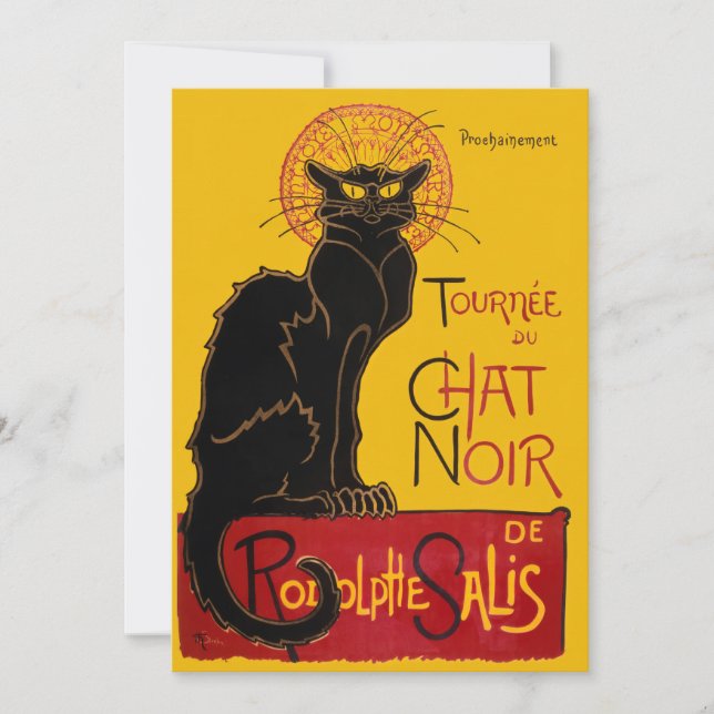 Theophile Steinlen - Le Chat Noir Vintage Invitation (Front)