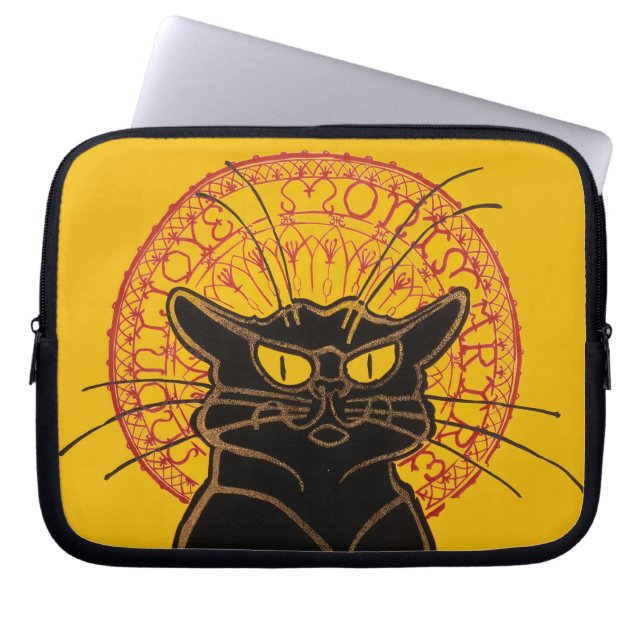 Theophile Steinlen - Le Chat Noir Vintage Laptop Sleeve (Front)