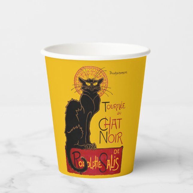 Theophile Steinlen - Le Chat Noir Vintage Paper Cups (Front)
